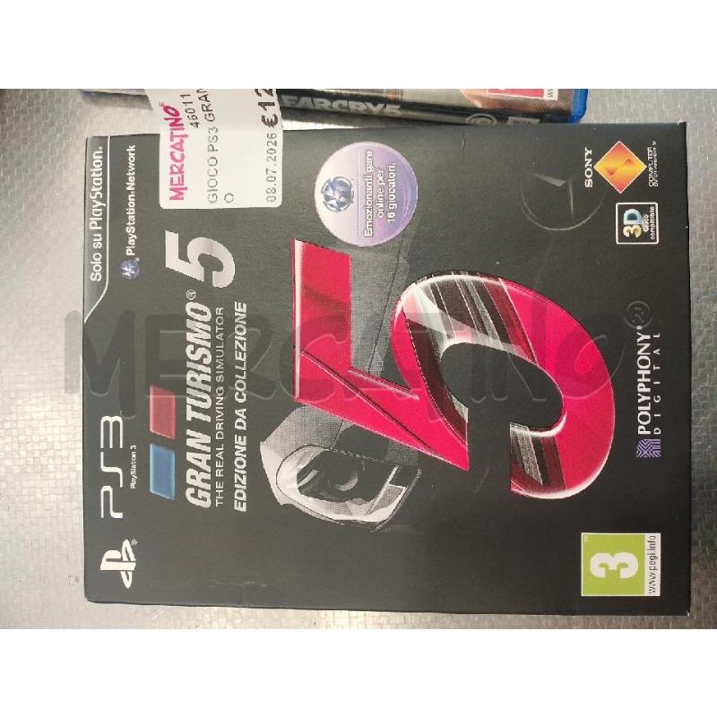 GIOCO PS3 GRAN TURISMO | Mercatino dell'Usato San giovanni teatino 1