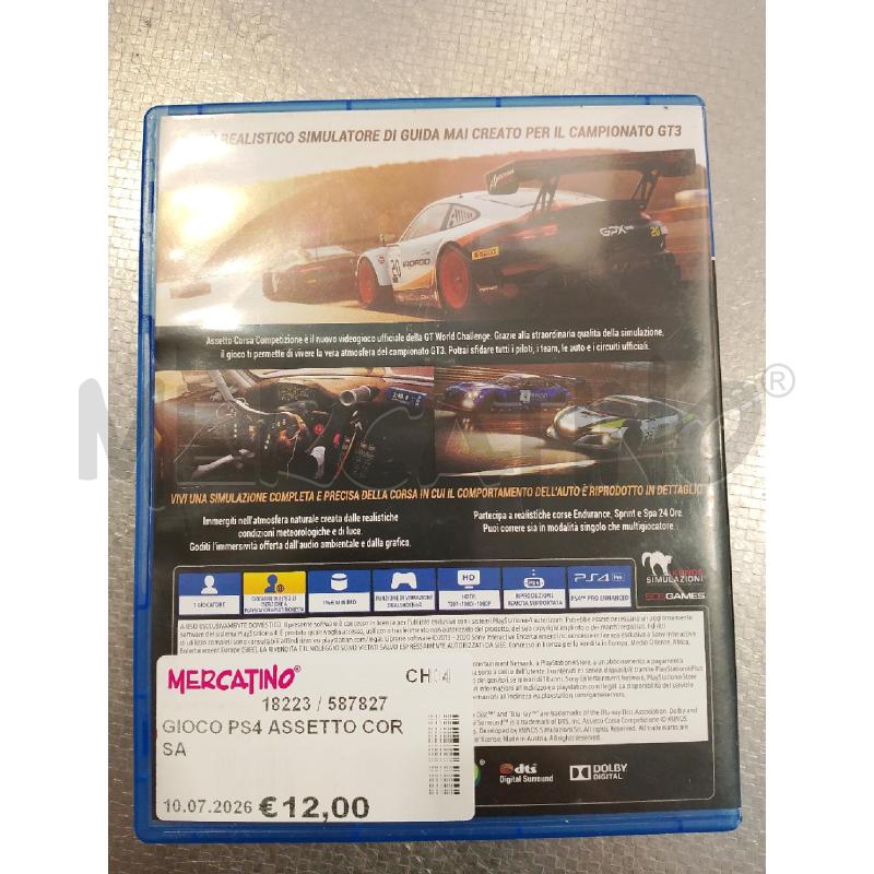 GIOCO PS4 ASSETTO CORSA | Mercatino dell'Usato San giovanni teatino 2