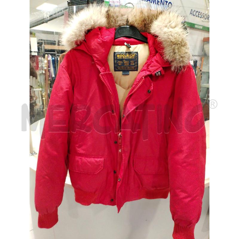 GIUBBINO DONNA WOOLRICH ROSSO COLLO PELO  | Mercatino dell'Usato San giovanni teatino 1