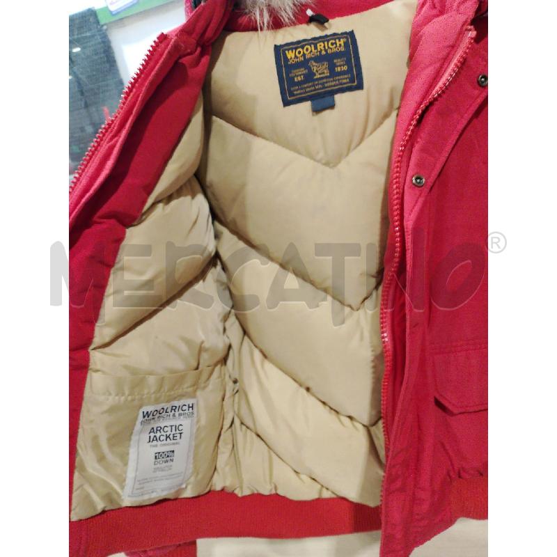 GIUBBINO DONNA WOOLRICH ROSSO COLLO PELO  | Mercatino dell'Usato San giovanni teatino 4