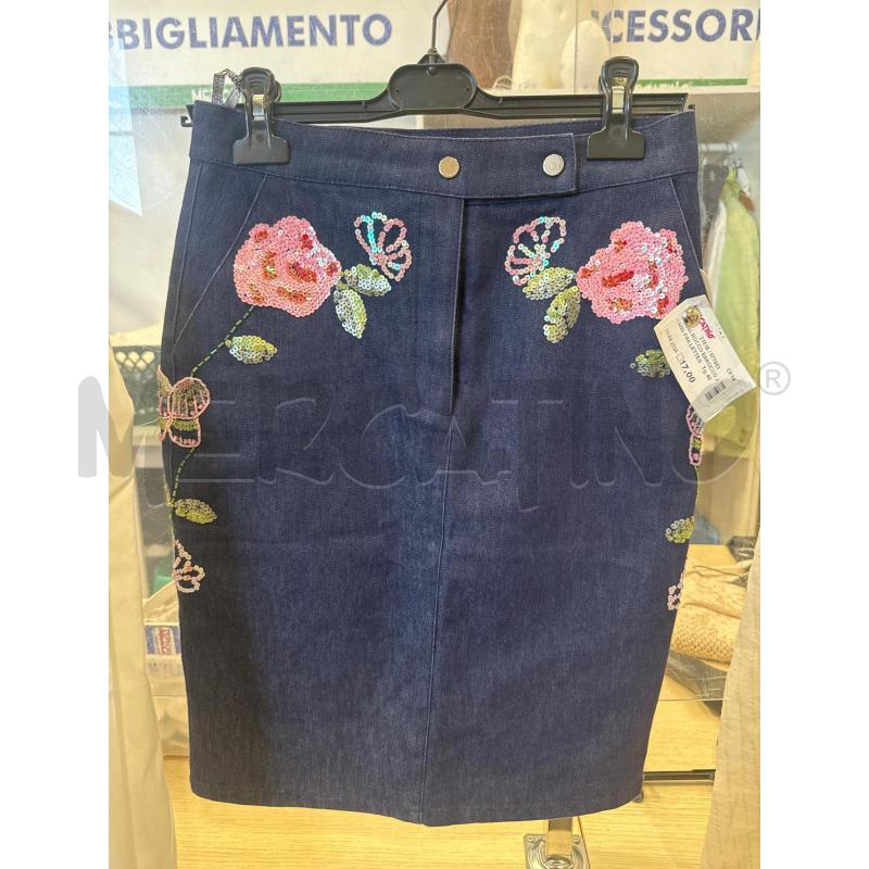 GONNA ROCCO BAROCCO JEANS PAILLETTES FIORI | Mercatino dell'Usato San giovanni teatino 1
