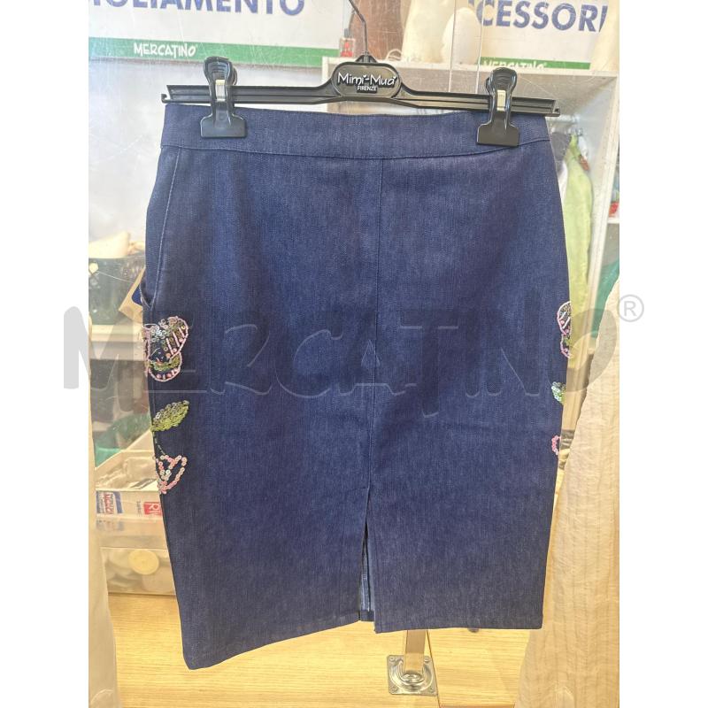 GONNA ROCCO BAROCCO JEANS PAILLETTES FIORI | Mercatino dell'Usato San giovanni teatino 2