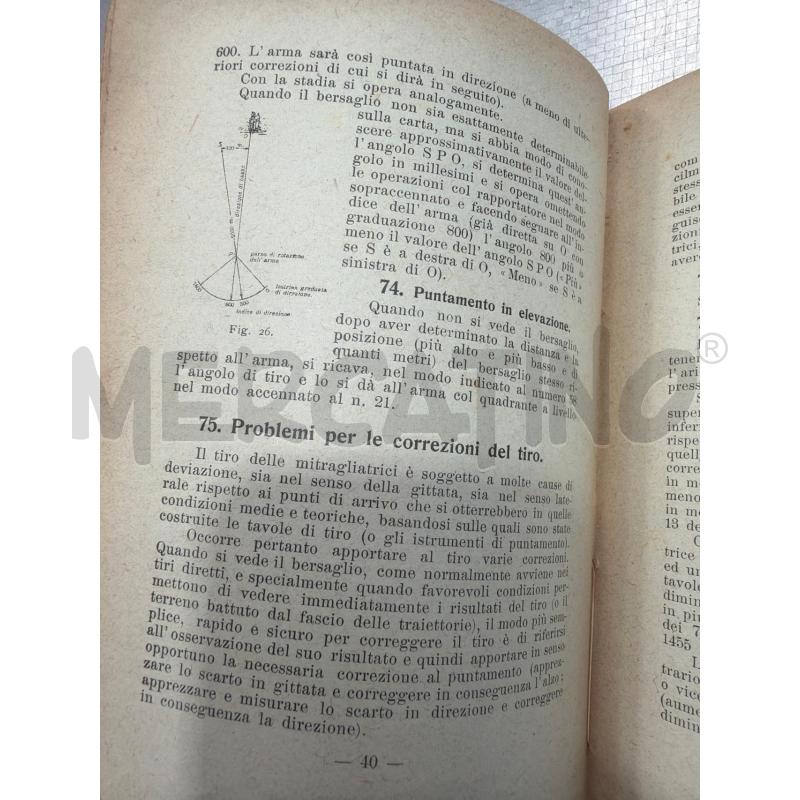 ISTRUZIONE TIRO DELLE MITRAGLIATRICI 1918 ESERCITO ITALIANO | Mercatino dell'Usato San giovanni teatino 5