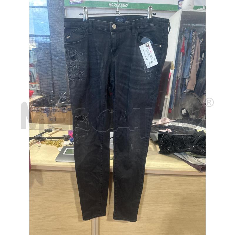 JEANS DONNA ARMANI JEANS NERI STRAPPI  | Mercatino dell'Usato San giovanni teatino 1