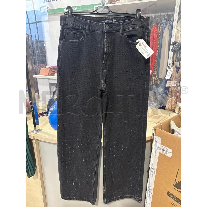 JEANS DONNA STRADIVARIUS NERI STRASS  | Mercatino dell'Usato San giovanni teatino 1