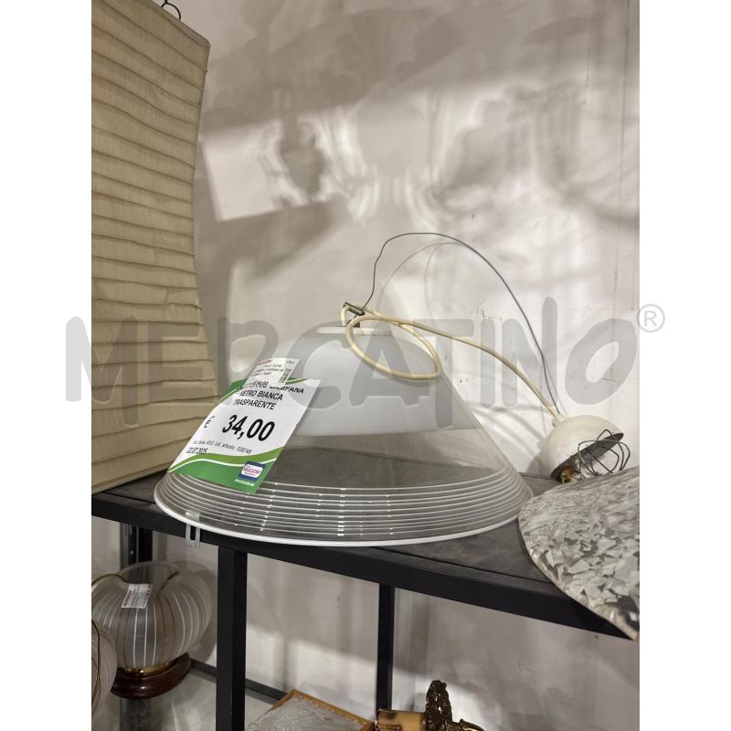 LAMPADARIO CAMPANA VETRO BIANCA TRASPARENTE | Mercatino dell'Usato San giovanni teatino 1