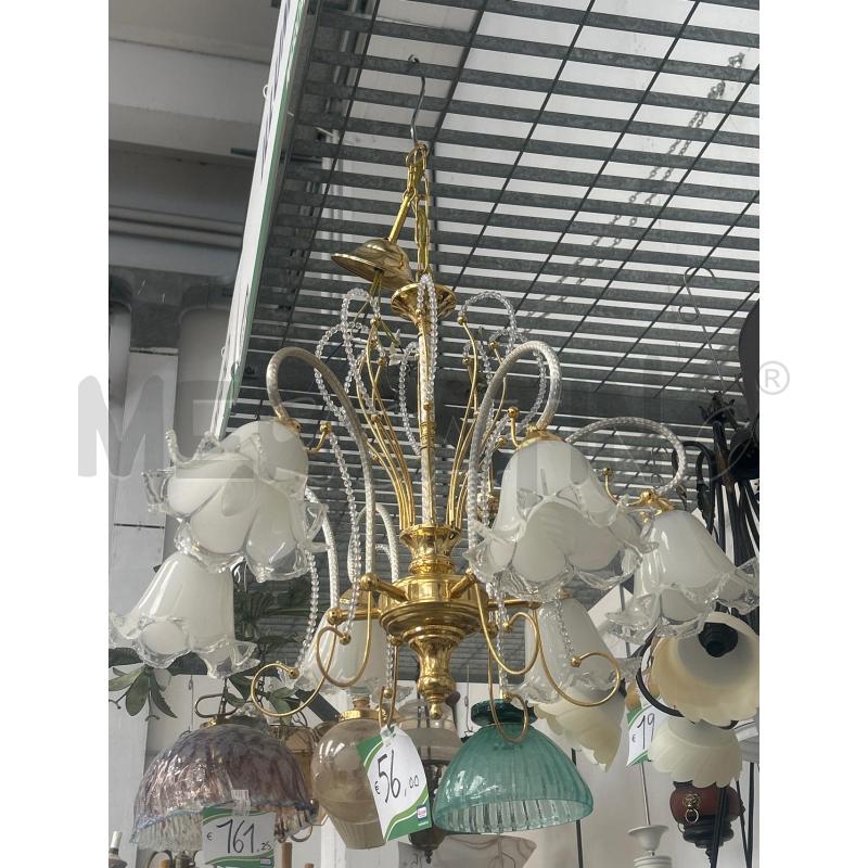 LAMPADARIO DORATO STRASS 6 LUCI | Mercatino dell'Usato San giovanni teatino 1
