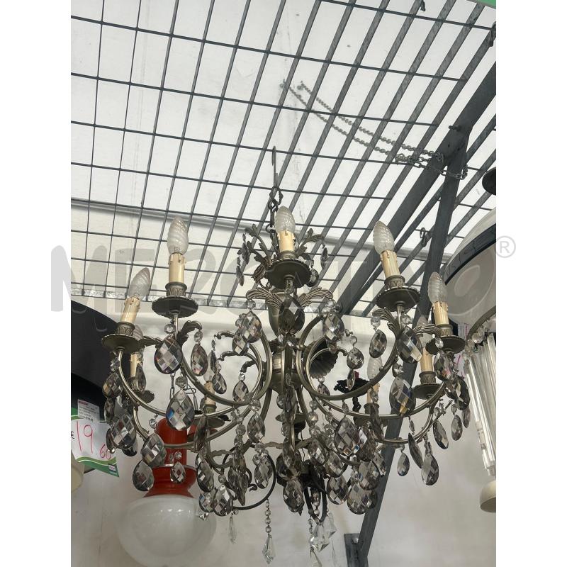 LAMPADARIO FERRO ARGENTATO CON GOCCE | Mercatino dell'Usato San giovanni teatino 1
