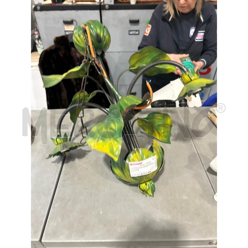 LAMPADARIO FERRO NERO E VERDE  | Mercatino dell'Usato San giovanni teatino 1