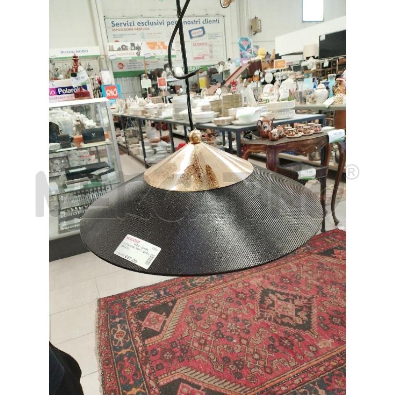 LAMPADARIO NERO COPPA DORATA  | Mercatino dell'Usato San giovanni teatino 1