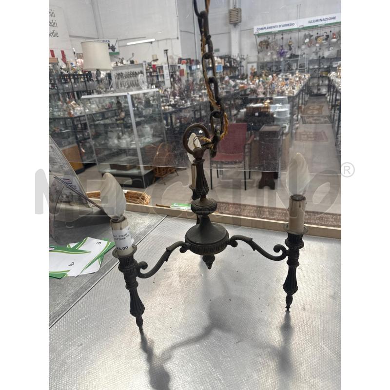 LAMPADARIO OTTONE TRE LUCI | Mercatino dell'Usato San giovanni teatino 1