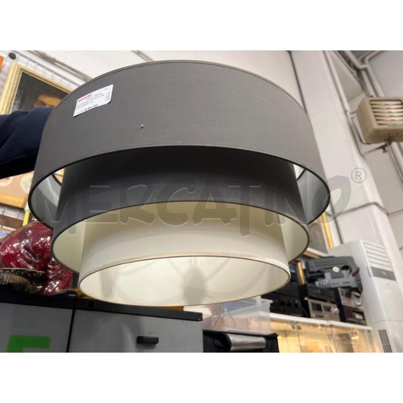 LAMPADARIO TESSUTO GRIGIO 3 PARALUMI | Mercatino dell'Usato San giovanni teatino 1
