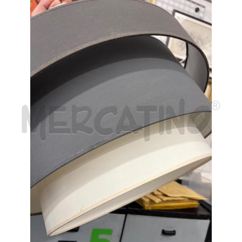 LAMPADARIO TESSUTO GRIGIO 3 PARALUMI | Mercatino dell'Usato San giovanni teatino 2