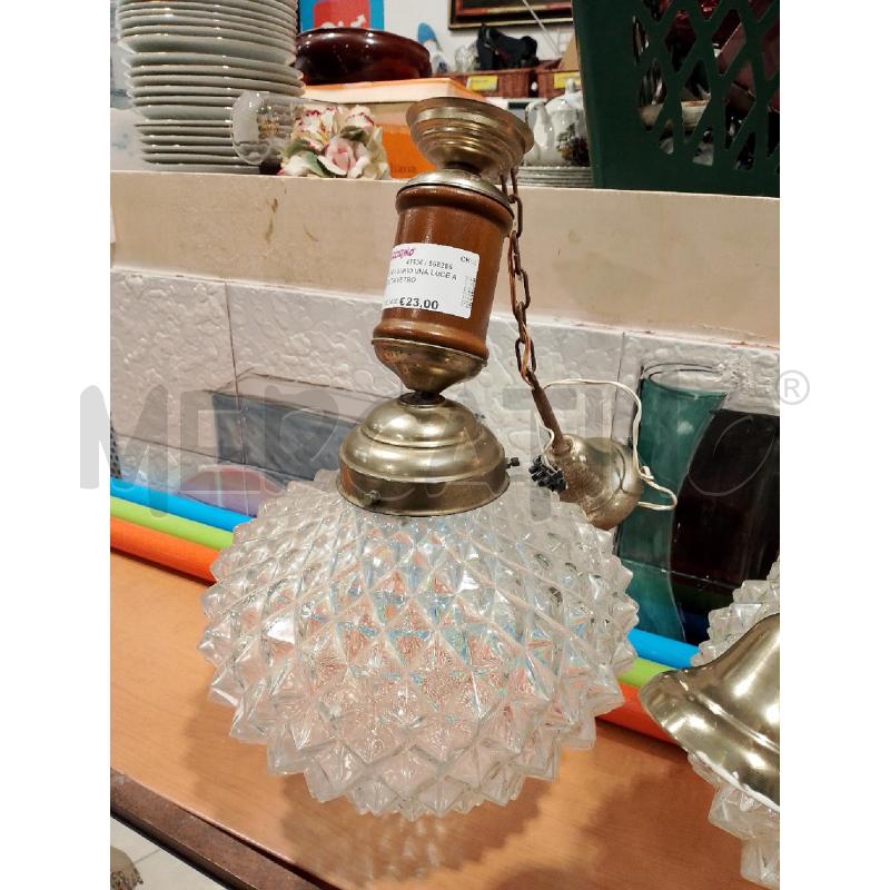 LAMPADARIO UNA LUCE A PUNTA VETRO | Mercatino dell'Usato San giovanni teatino 1
