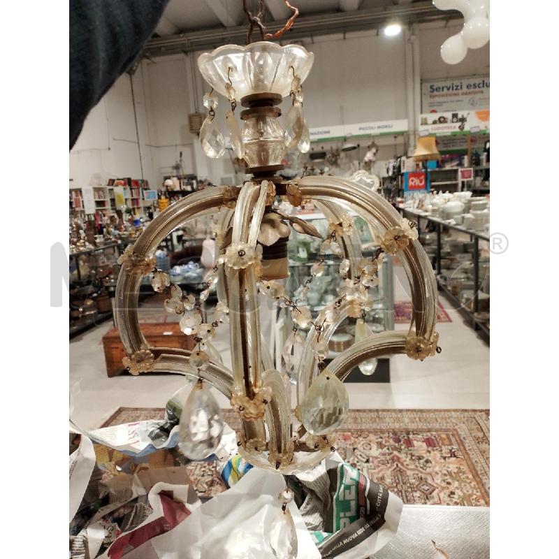LAMPADARIO VETRO 1 LUCE | Mercatino dell'Usato San giovanni teatino 1