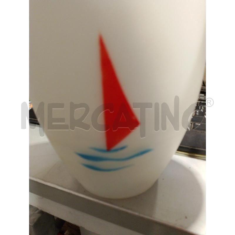 LAMPADARIO VETRO BIANCO BARCHETTA | Mercatino dell'Usato San giovanni teatino 2