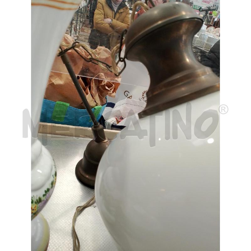 LAMPADARIO VETRO BIANCO E OTTONE | Mercatino dell'Usato San giovanni teatino 3