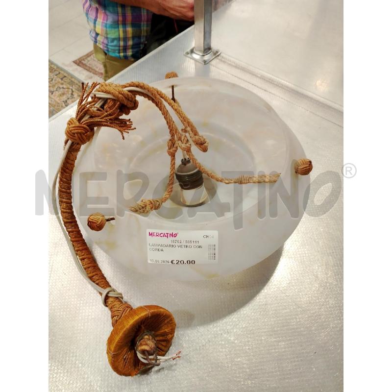 LAMPADARIO VETRO CON CORDA | Mercatino dell'Usato San giovanni teatino 1