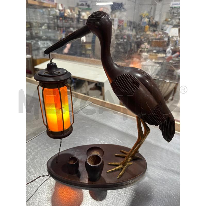 LAMPADA DA TAVOLO ALDO TURA LEGNO AIRONE | Mercatino dell'Usato San giovanni teatino 1