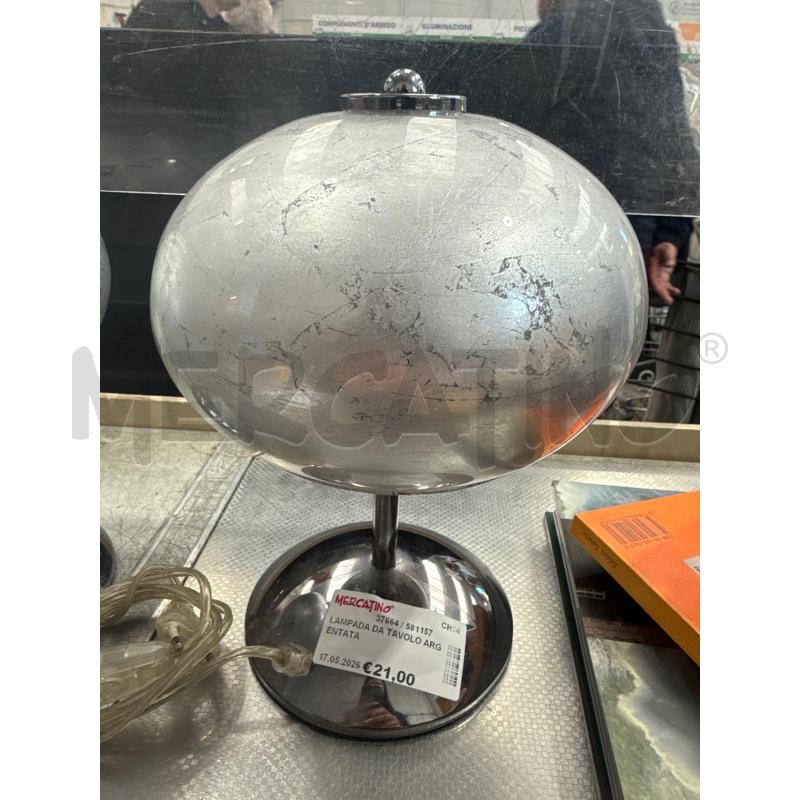 LAMPADA DA TAVOLO ARGENTATA | Mercatino dell'Usato San giovanni teatino 1