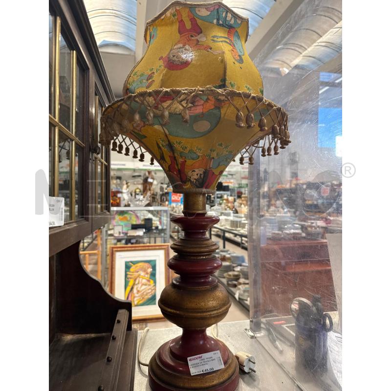 LAMPADA DA TAVOLO BASE ROSSA DORATA  | Mercatino dell'Usato San giovanni teatino 2