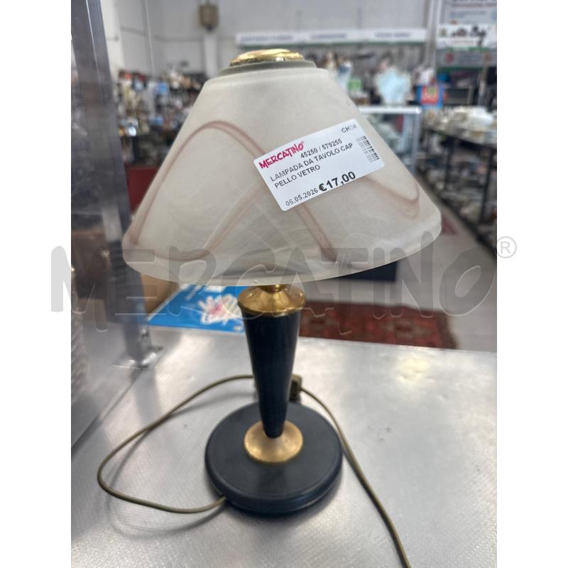 LAMPADA DA TAVOLO CAPPELLO VETRO | Mercatino dell'Usato San giovanni teatino 1