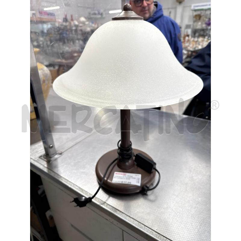 LAMPADA DA TAVOLO MARRO CAPPELLO VETRO | Mercatino dell'Usato San giovanni teatino 1
