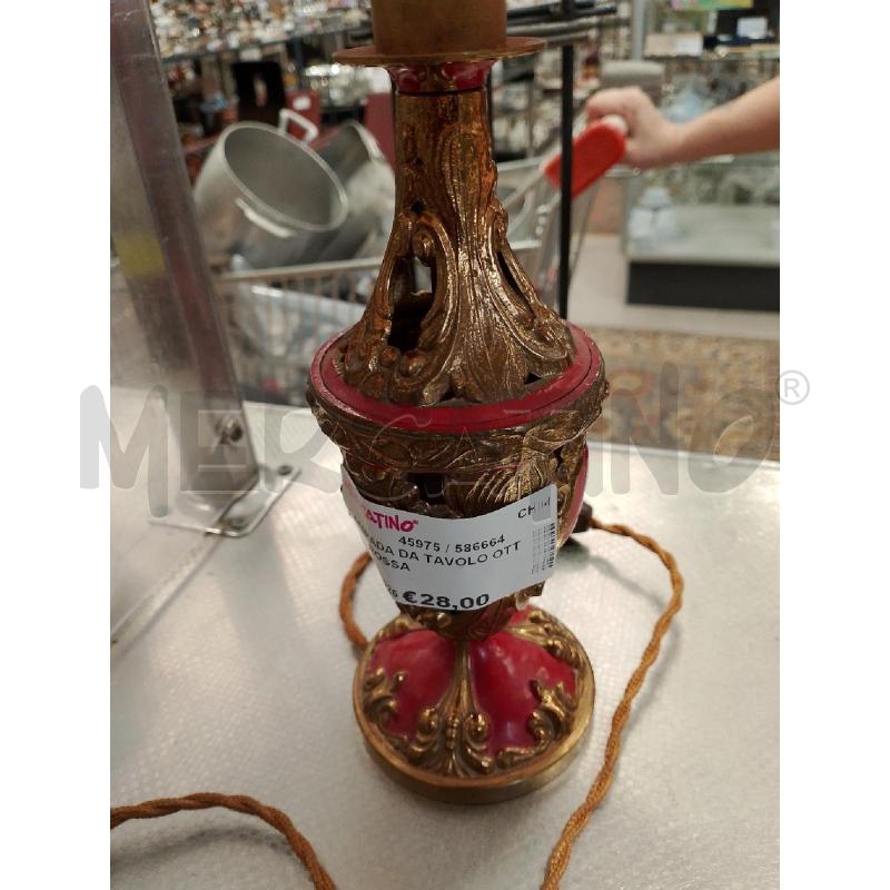 LAMPADA DA TAVOLO OTTONE ROSSA | Mercatino dell'Usato San giovanni teatino 2
