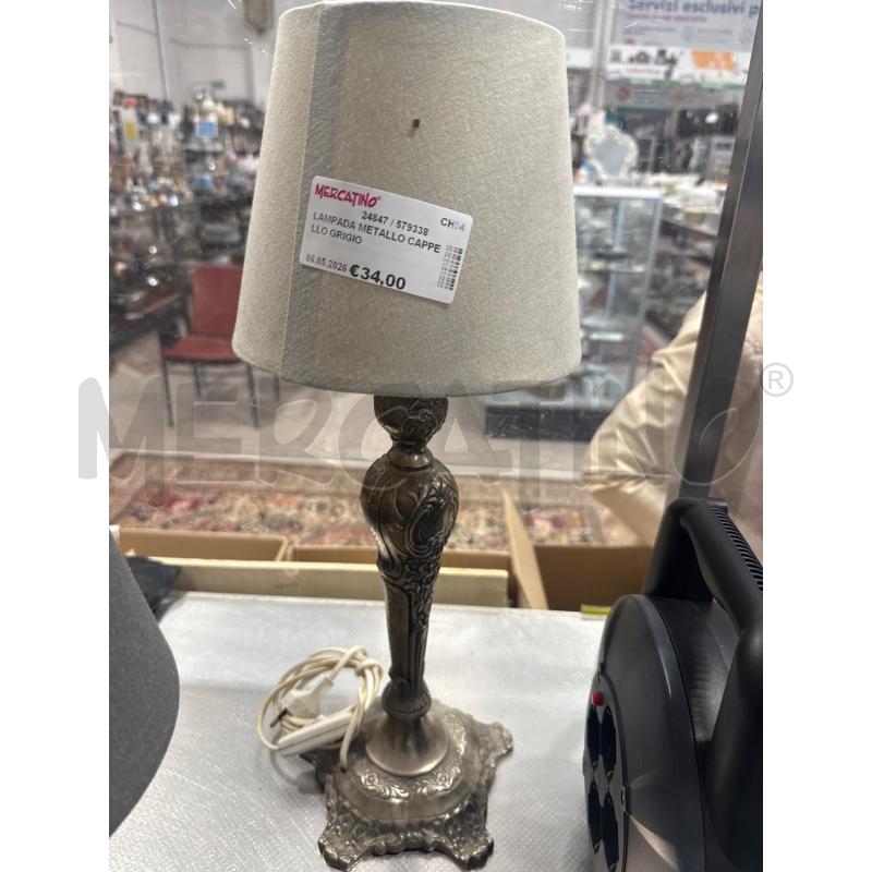 LAMPADA METALLO CAPPELLO GRIGIO | Mercatino dell'Usato San giovanni teatino 1