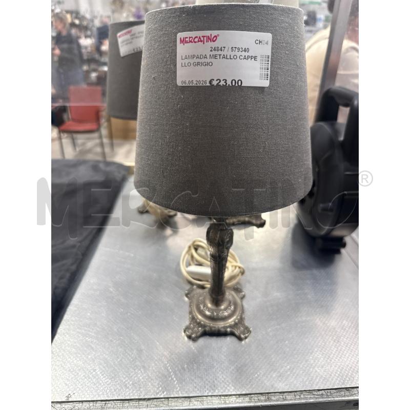 LAMPADA METALLO CAPPELLO GRIGIO  | Mercatino dell'Usato San giovanni teatino 1