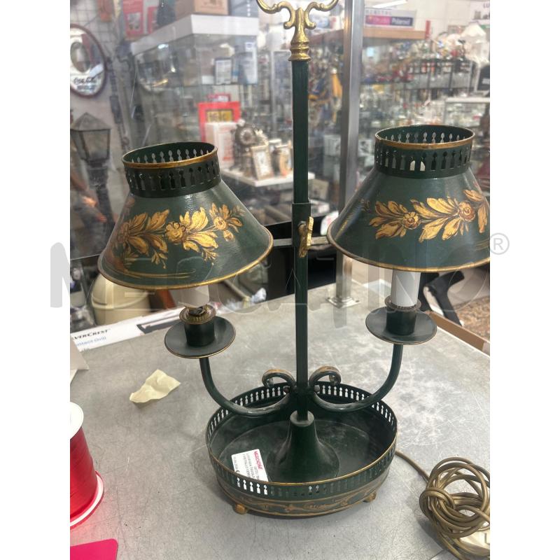 LAMPADA TAVOLO 2 NLUCI METALLO VERDE | Mercatino dell'Usato San giovanni teatino 1