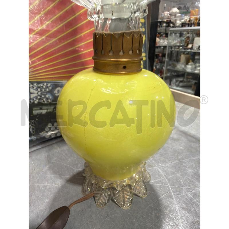LAMPADA TAVOLO VETRO GIALLO 40CM MURANO | Mercatino dell'Usato San giovanni teatino 2