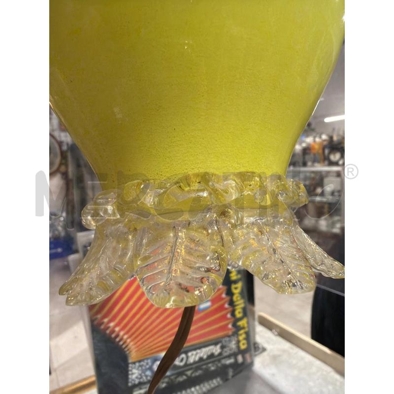 LAMPADA TAVOLO VETRO GIALLO 40CM MURANO | Mercatino dell'Usato San giovanni teatino 3