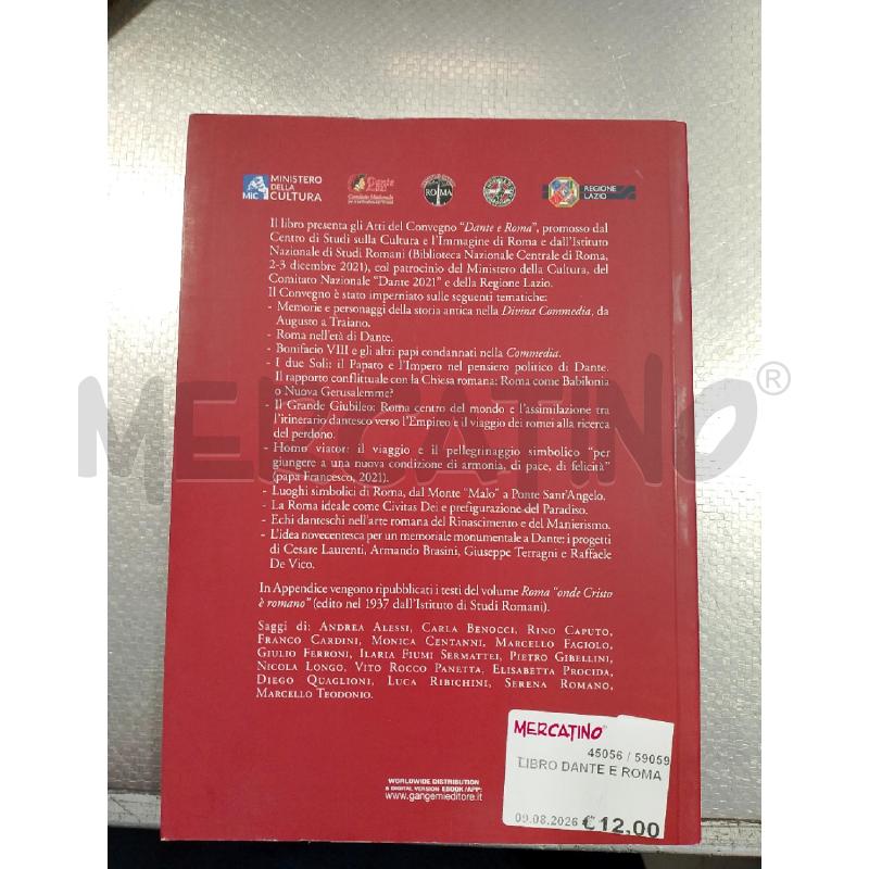 LIBRO DANTE E ROMA | Mercatino dell'Usato San giovanni teatino 2