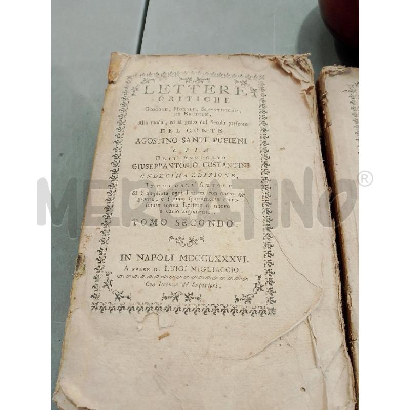 LIBRO LETTERE CRITICHE GIOCOSE MORALI SCIENTIFICHE | Mercatino dell'Usato San giovanni teatino 4