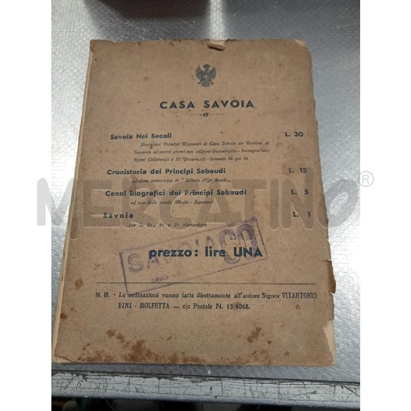 LIBRO SAVOIA 1935 TIP.IRIS MOLFETTA | Mercatino dell'Usato San giovanni teatino 3