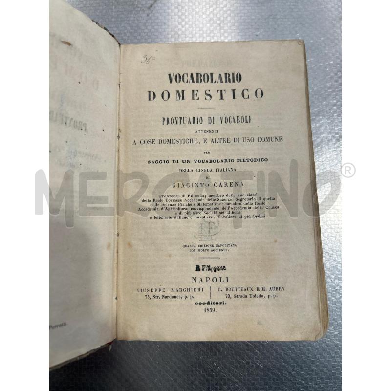 LIBRO VOCABOLARIO DOMESTICO  | Mercatino dell'Usato San giovanni teatino 2