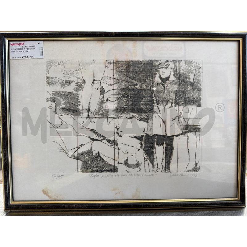 LITOGRAFIA A FIRMA DANTE PANNI 35X50 | Mercatino dell'Usato San giovanni teatino 1