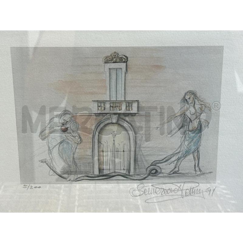 LITOGRAFIA A FIRMA TOMMY SEMERARO 25X18CM 5/300 | Mercatino dell'Usato San giovanni teatino 1