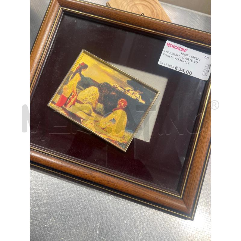 LITOGRAFIA D'ARTE SU FOGLIA 12X9CM PIU' CORNICE | Mercatino dell'Usato San giovanni teatino 1