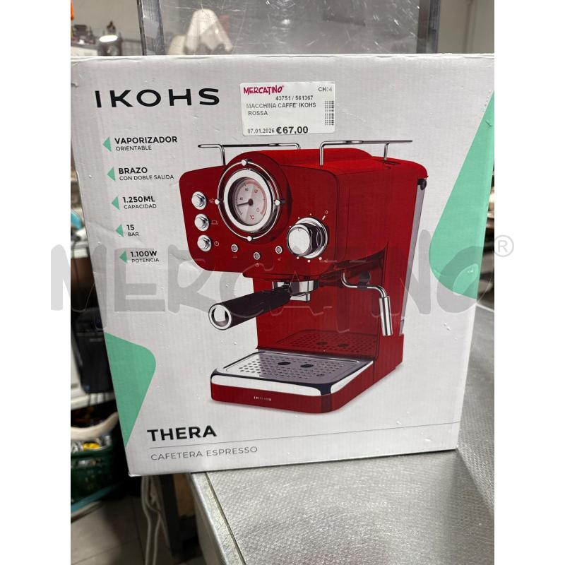 MACCHINA CAFFE' IKOHS ROSSA  | Mercatino dell'Usato San giovanni teatino 1