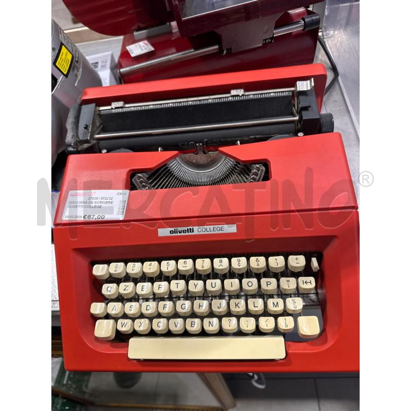 MACCHINA DA SCRIVERE OLIVETTI COLLEGE ROSSA | Mercatino dell'Usato San giovanni teatino 1