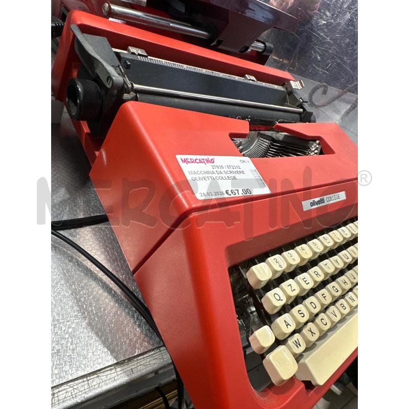 MACCHINA DA SCRIVERE OLIVETTI COLLEGE ROSSA | Mercatino dell'Usato San giovanni teatino 3