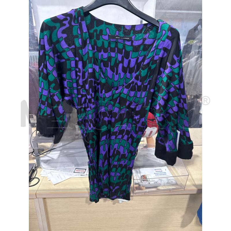 MAGLIA DONNA ATOS LOMBARDINI VERDE VIOLA NERA  | Mercatino dell'Usato San giovanni teatino 1
