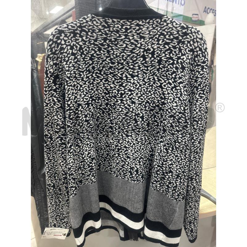 MAGLIA DONNA CARLA FERRONE BIANCA NERA ZIP | Mercatino dell'Usato San giovanni teatino 3