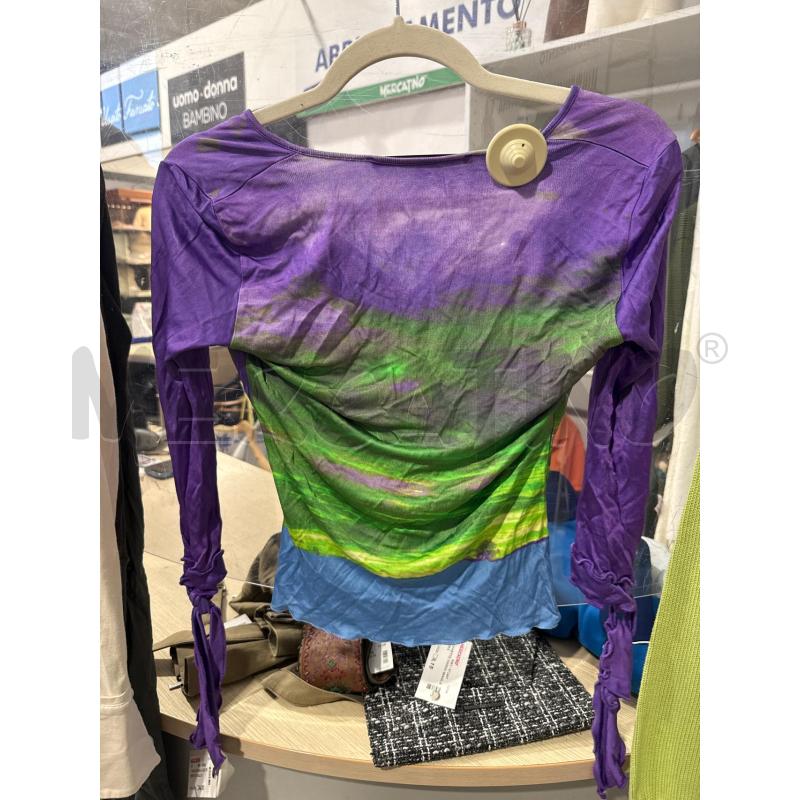 MAGLIA DONNA CLASS ROBERTO CAVALLI VIOLA VERDE  | Mercatino dell'Usato San giovanni teatino 2