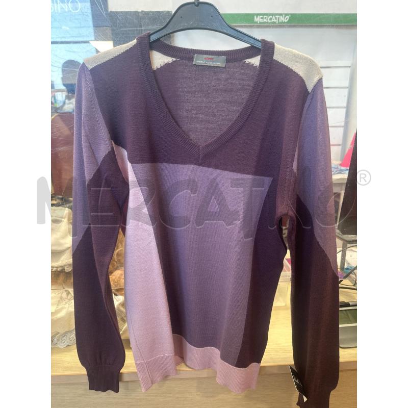 MAGLIA DONNA DANIELE ALESSANDRINI BIOLA BEIGE LILLA  | Mercatino dell'Usato San giovanni teatino 1