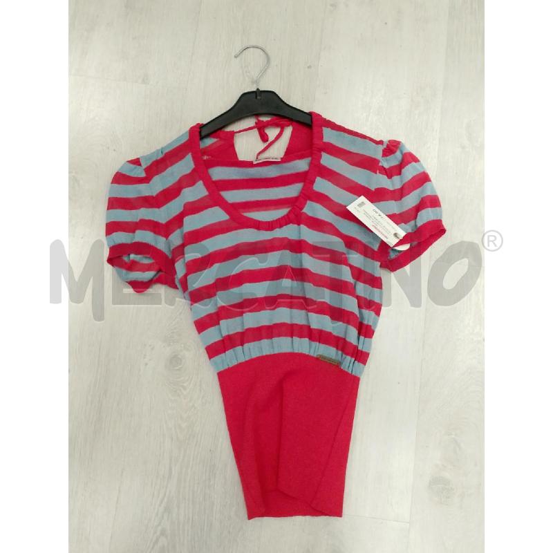 MAGLIA DONNA FORNARINA ROSSA AZZURRA RIGHE | Mercatino dell'Usato San giovanni teatino 1
