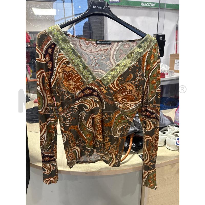 MAGLIA DONNA HFN VERDE ARANCIONE FANTASIA  | Mercatino dell'Usato San giovanni teatino 1