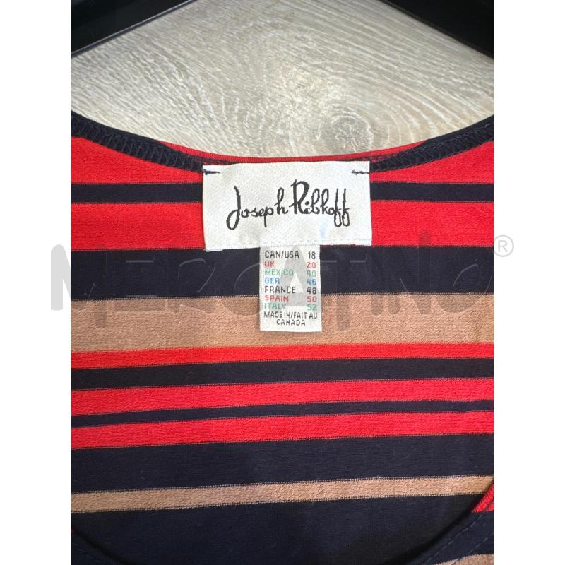 MAGLIA DONNA JOSEPH RIBKOFF RIGHE ROSSE BEIGE NERE | Mercatino dell'Usato San giovanni teatino 2